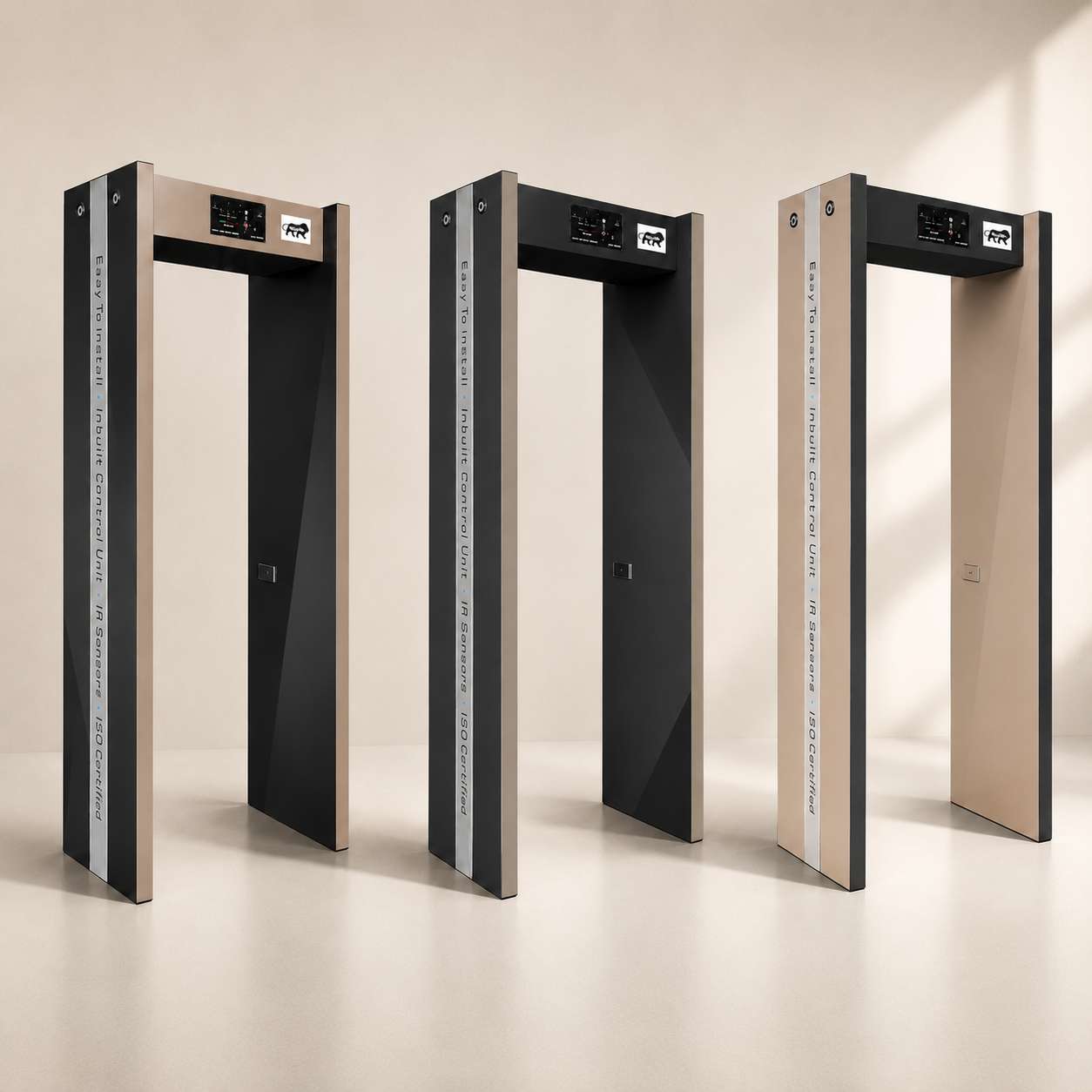SCS-TOTALSCAN 909 Series door frame metal detectors in custom colors
